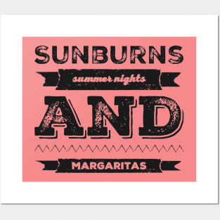 Sunburns Summer nights And Margaritas Life is better in summer Hello Summer Cute Summer Typography Posters and Art